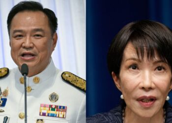 ANUTIN Charnvirakul dan Sanae Takaichi. - Foto AFP