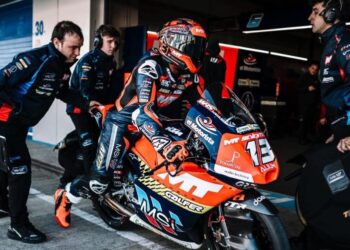 Hakim Danish melakukan penampilan sulung sebagai pelumba tetap Moto3 pada perlumbaan pembukaan musim di Grand Prix Thailand, Litar Antarabangsa Chang, Buriram, Thailand, hujung minggu ini. - FB ZK Racing