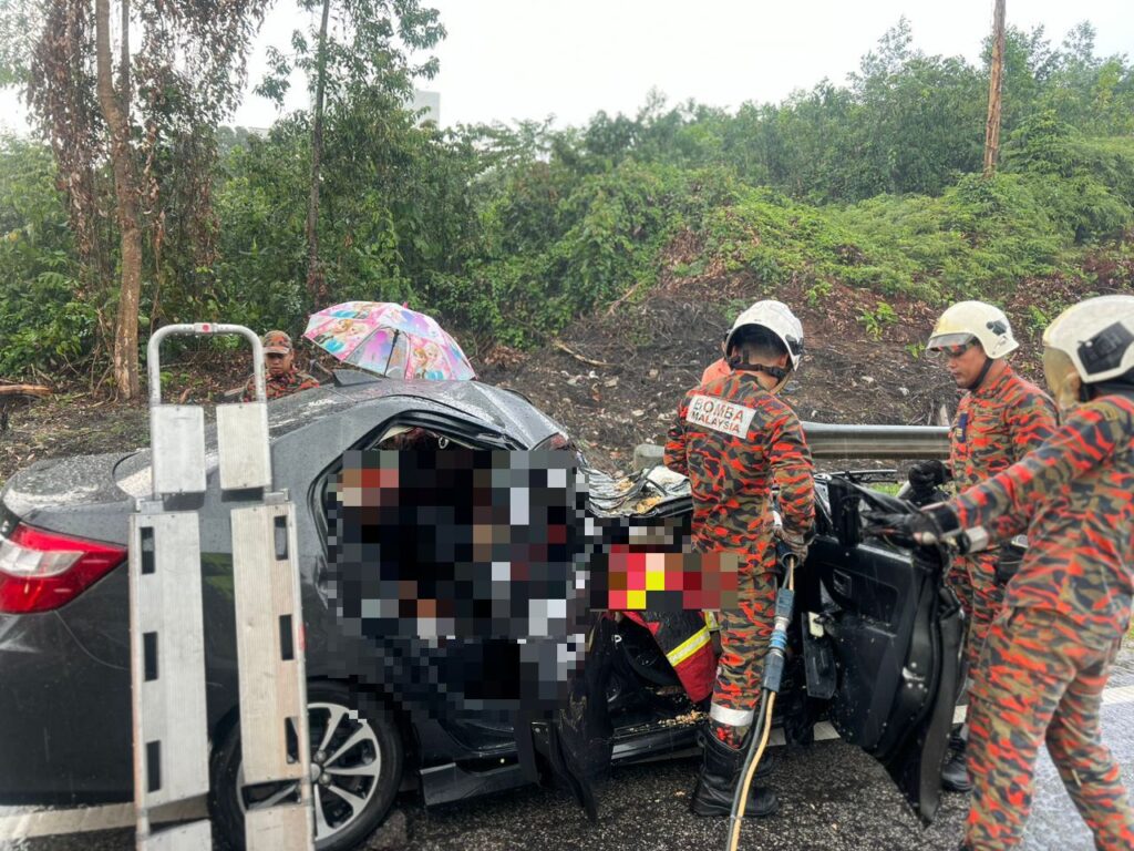 Dua cedera parah, kereta dihempap pokok