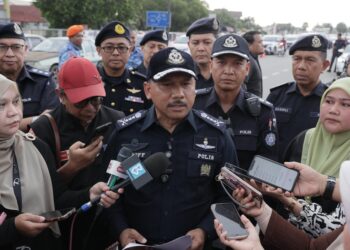 MOHD. Yusoff Mamat semasa sidang media sempena Kempen Kesedaran dan Keselamatan Jalan Raya sempena Op Selamat Tahun Baharu Cina 05/2026 di Pasir Pekan, Tumpat, Kelantan hari ini-UTUSAN/KAMARUL BISMI KAMARUZAMAN.