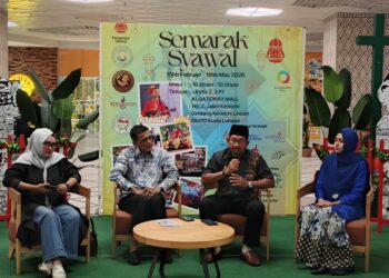 Sidang media Semarak Syawal Malaysia-Indonesia 2026 dari kanan; Dr. Siti Saidatul Azween, Ariff Fadli, Freddie Fernandez dan Merda Nelly di Kuala Lumpur.