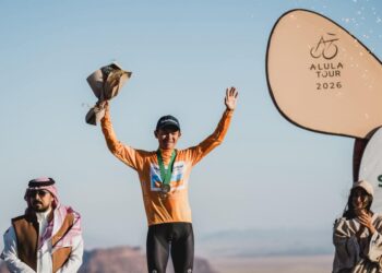 Pelumba muda Terengganu Cycling Team (TSG), Kee Zhe Yie meraih Jersi Oren di Jelajah Alula, Arab Saudi, semalam.