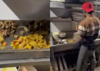 TANGKAP layar video tular seorang pekerja sebuah restoran di Seremban yang didakwa mencuci lebihan makanan dan masakan seperti tauhu, daging ayam dan kambing untuk dijual semula kepada pelanggan.