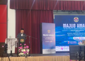 ZULKIFLI Hasan berucap pada Majlis Amanat Menteri di Jabatan Perdana Menteri (Hal Ehwal Agama) Bersama JAWI 2026 di Masjid Wilayah Persekutuan, Kuala Lumpur.