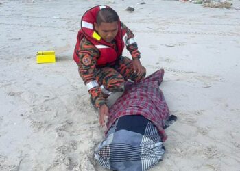 JASAD Ahmad Nuruddin yang hilang ketika mandi-manda di Pantai
Kandis pada 17 Februari lalu ditemukan pagi semalam.