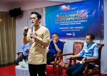 MOHAMMED Taufiq Johari pada Majlis Berbuka Puasa, Dialog dan Moreh MPN PKR Kedah di Zaques Hotel, Sungai Petani.