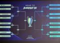 Gambar ini memaparkan skrin yang menayangkan keputusan undian pusingan 16 terbaik, suku akhir dan separuh akhir Liga Juara-Juara Eropah (UCL) musim 2025-2026 yang berlangsung di House of European Football, Nyon, Switzerland, semalam. - AFP