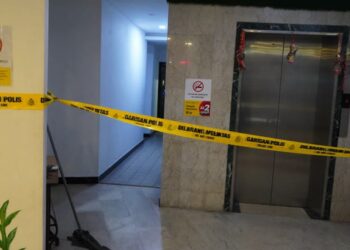 LOKASI penemuan mayat seorang wanita warganegara asing dengan 14 kesan tikaman di beberapa bahagian tubuhnya di sebuah hotel di Taman Maju Jaya, Johor Bahru.