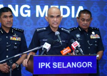 SHAZELI Kahar ditemui pemberita pada sidang akhbar dekat IPK Selangor, di Shah Alam, Selangor, hari ini.