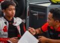 Qabil Irfan (kiri) memiliki potensi mencatat keputusan podium dalam perlumbaan 2 pada Moto4 Piala Asia di Litar Antarabangsa Chang, Buriram, Thailand, esok. - Ihsan SIC Racing