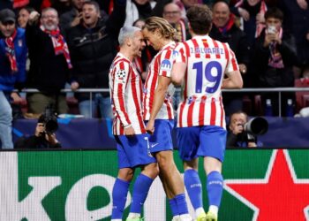ATLETICO Madrid meraih bekalan selesa untuk ke suku akhir Liga Juara-Juara Eropah.