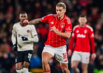 KEKALAHAN tersebut menyaksikan Forest sekali lagi tersungkur kepada kelab Denmark itu selepas tewas 2-3 pada peringkat kumpulan, Oktober lalu.-FB NOTTINGHAM FOREST