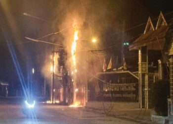 SEBANYAK 31 kamera litar tertutup (CCTV) di dua daerah di Wilayah Narathiwat, Thailand dibakar pihak tidak bertanggungjawab dalam tempoh dua hari sejak Rabu lalu. - GAMBAR POLIS