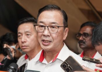 DOMINIC Lau Hoe Chai bercakap kepada pemberita selepas Majlis Sambutan Ulang Tahun Parti ke-58 di Menara PGRM, Kuala Lumpur, hari ini. - UTUSAN/ISKANDAR ISHAK