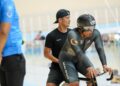 MUHAMMAD Fadhil Mohd Zonis ketika beraksi acara keirin di Velodrom Tagaytay City, Filipina, hari ini. IHSAN KONFEDERASI BERBASIKAL ASIA