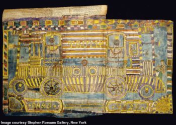 LAKARAN Charles Dellschau yang mengandungi nama Trump. - Foto Stephen Romano Gallery, New York