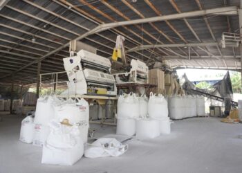 BAHAN mineral jenis quartz yang dirampas dalam serbuan di kawasan Sungai Siput semalam.