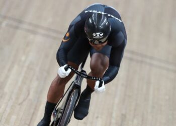 Muhammad Ridwan Sahrom tersingkir seawal pusingan 1/8 acara pecut individu lelaki pada Kejohanan Berbasikal Trek Asia (ACC) 2026 di Tagaytay, Filipina, semalam. - AFP