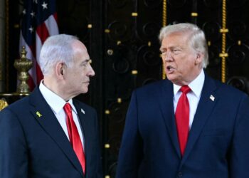 GAMBAR fail pertemuan Trump dan Netanyahu di Rumah Putih, Washington DC. - AFP