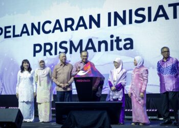 ANWAR Ibrahim melancarkan PRISMAnita sempena Sambutan Hari Wanita Antarabangsa 2026 di Pusat Pameran dan Perdagangan Antarabangsa Malaysia (MITEC), Kuala Lumpur hari ini. - UTUSAN/MUHAMAD IQBAL ROSLI