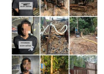KETIGA-tiga lelaki ditahan selepas melakukan kegiatan melombong emas secara haram yang dipercayai baru beroperasi kira-kira seminggu di kawasan ladang getah di Kampung Limau Kasturi, Gua Musang, Kelantan pada Ahad lalu.