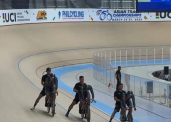 TRIO elit lelaki negara terpaksa akur dengan kedudukan keempat pada Kejohanan Berbasikal Trek Asia (ACC)  di Filipina, hari ini.