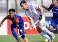 AKSI pemain hoki negara menentang England dalam Kelayakan Piala Dunia 2026 di Ismailia, Mesir, kelmarin, Malaysia tewas 1-7 - IHSAN FIH