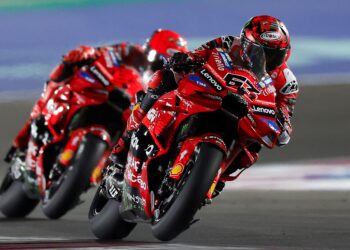 AKSI pelumba MotoGP yang mengambil bahagian dalam Grand Prix Qatar pada musim lalu. - AFP