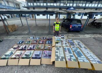 SEBAHAGIAN vape yang dirampas di Taman Bahagia, Kota Bharu, Kelantan.