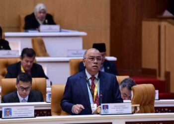 MOHD. Zolkafly Harun pada persidangan Dewan Undangan Negeri (DUN) Perak, semalam.