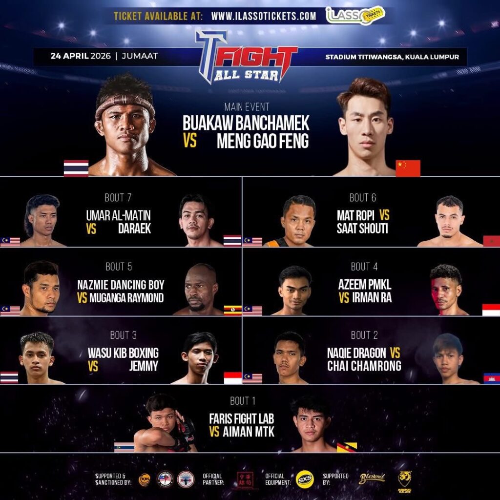 Bahang T-Fight memuncak, Buakaw sedia ‘ajar’ wakil China