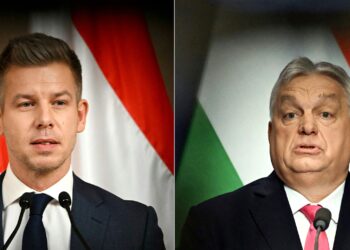 PARTI pimpinan ORBAN  (kanan) kalah kepada Magyar yang memimpin Tisza. - AFP