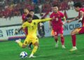 AKSI ketika Harimau Malaya menentang Vietnam dalam aksi terakhir Kumpulan F Kelayakan Piala Asia 2027.-IHSAN MALAYSIA NT