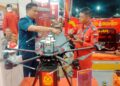 Dron Matrice 210 RTK dan Matrice 600 yang digunakan Jabatan Bomba dan Penyelamat Malaysia (JBPM) dalam tugas mencari dan menyelamat (SAR) di MITEC, Kuala Lumpur semalam.