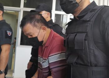 SEORANG pekebun warga emas didakwa di Mahkamah Majistret Kota Tinggi atas tiga pertuduhan membunuh tiga individu dengan menggunakan senjata api pada 19 April lalu.