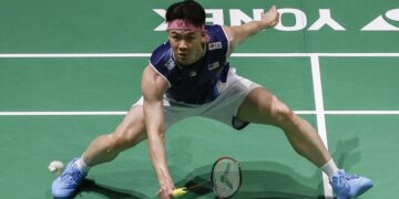 Lee Zii Jia mahukan kemenangan ke atas Jepun bagi memburu status sebagai juara kumpulan pada Piala Thomas di Horsens, Denmark, hari ini. - UTUSAN