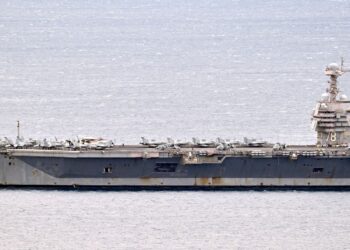 AS akan menarik semula kapal pesawat USS Gerald R. Ford dari Asia Barat. - AFP