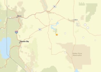 GEMPA bumi berlaku di Nevada semalam. - USSGS