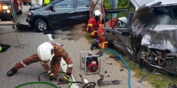 KEMALANGAN maut membabitkan dua kenderaan di kilometer 134 Jalan Kuantan-Kuala Lumpur di Temerloh, Pahang.