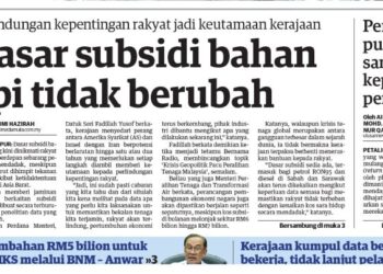 Keratan Utusan Malaysia 22 April 2026.