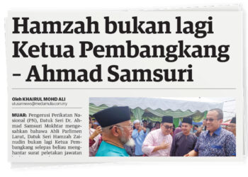 LAPORAN Utusan Malaysia semalam.