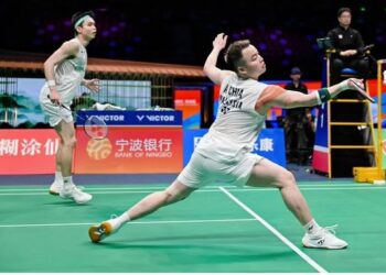 Aaron Chia-Soh Wooi Yik terkandas di peringkat suku akhir Kejohanan Badminton Asia (BAC) 2026, kelmarin.-IHSAN BAM