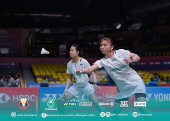 BEREGU remaja negara, Low Zi Yu-Noraqilah Maisarah Ramdan berjaya melayakkan diri ke undian utama Kejohanan Badminton Asia di Ningbo, China, hari ini.-IHSAN BAM