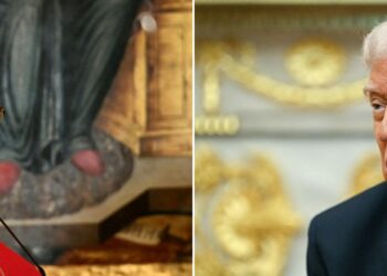 GAMBAR fail Trump (kanan) dan Pope Leo XIV. - AFP