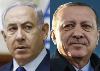 GAMBAR fail Erdogan (kanan) dan Netanyahu. - AFP