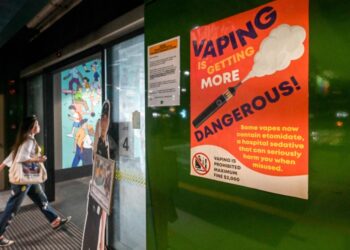 SINGAPURA telah meningkatkan hukuman maksimum bagi pemilikan vape. - AFP