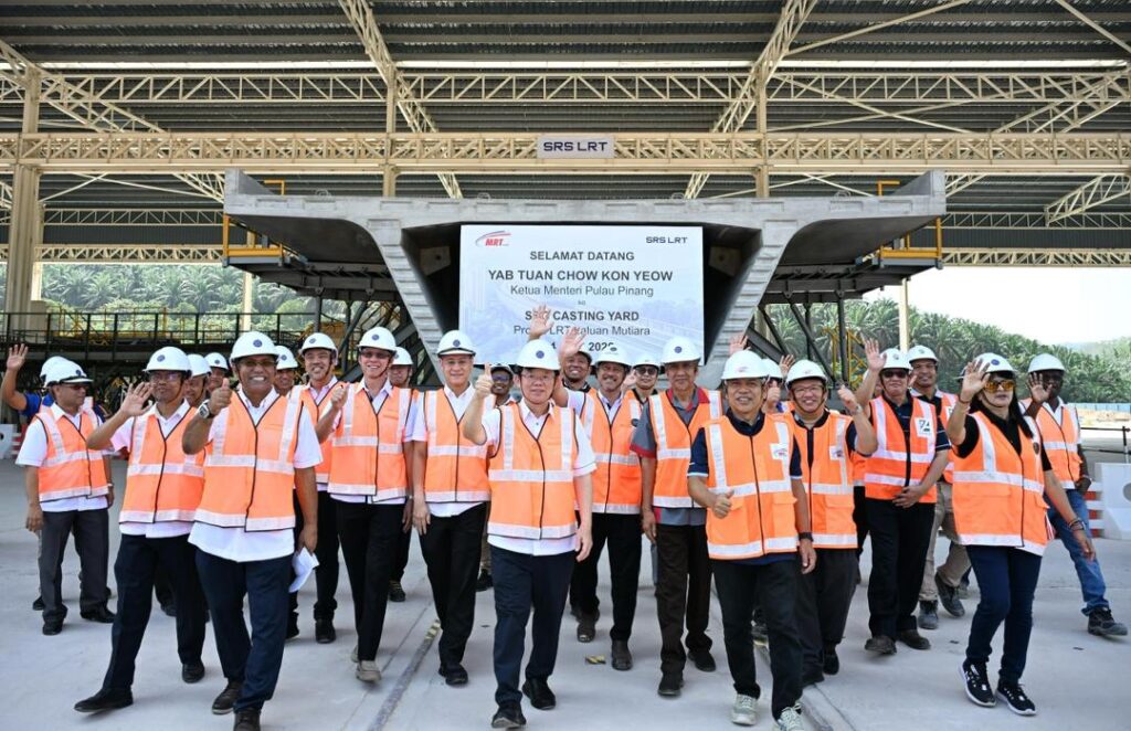 Tapak acuan konkrit SBG LRT Pulau Pinang kini hampir siap