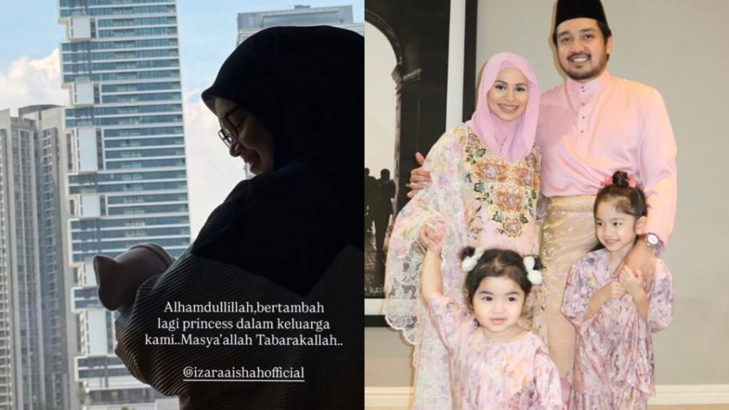 Izara Aishah timang puteri ketiga