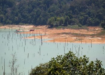 PARAS air Empangan Pedu masih sekitar 39.90 peratus yang hanya menyumbang jumlah keseluruhan 39.22 peratus bagi tiga empangan utama di bawah MADA. - UTUSAN/SHAHIR NOORDIN