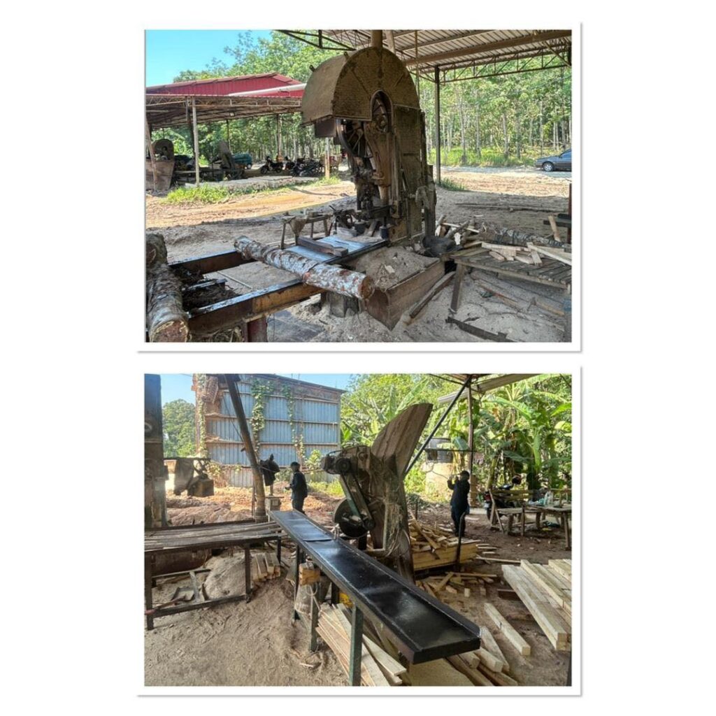 Dua premis proses kayu tanpa lesen diserbu